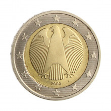 Moeda KM#214 2 Euros 2002 A SOB/FC Alemanha Europa Bimetálico Ø25,75mm 8,5gr.