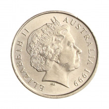 Moeda KM#401 5 Cents 1999 MBC Austrália Oceania Cupro Níquel Ø19,41mm 2,83gr.
