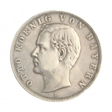 Moeda KM#996 3 Mark 1913 D MBC+ Alemanha Europa Prata 0.900 Ø33mm 16,67gr.