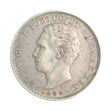 Moeda KM#509 500 Réis 1888 MBC Portugal Europa Prata 0.917 Ø30mm 12,5gr.