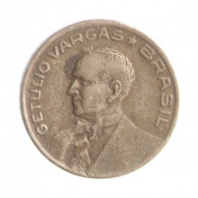Moeda V-179a 10 Centavos 1943 MBC Getúlio Vargas Níquel Rosa Ø17mm 3gr.