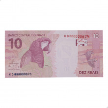 Cédula C-349 HD 10 Reais 2019 Baixas e Altas numerações FE - Eduardo R. Guardia / Ilan Goldfajn