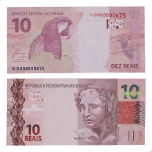 Cédula C-349 HD 10 Reais 2019 Baixas e Altas numerações FE - Eduardo R. Guardia / Ilan Goldfajn
