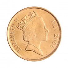 Moeda KM#49b 1 Cent 2006 MBC Fiji Oceania Aço R Cobre Ø17,5mm 1,76gr.