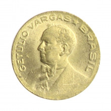 Moeda V-182 10 Centavos 1946 SOB/FC S/Sigla Bronze Alumínio Ø17mm 3gr.