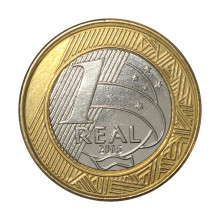 Moeda V-614 1 Real 2015 SOB Futebol Bimetálico Ø27mm 7gr.