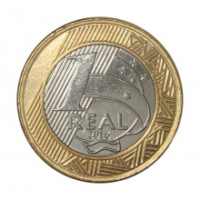 Moeda V-621 1 Real 2016 SOB Mascote Paralímpico Tom Bimetálico Ø27mm 7gr.