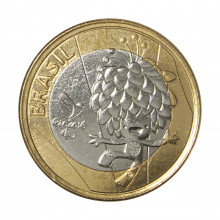 Moeda V-621 1 Real 2016 SOB Mascote Paraolímpico Tom Bimetálico Ø27mm 7gr.
