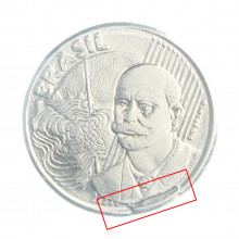 Moeda V-549 50 Centavos 2003 MBC Cunho Quebrado Aço Inoxidável Ø23mm 7,8gr.*