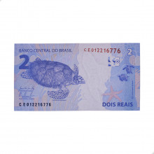 Cédula C-334 CE 2 Reais 2015 FE - Joaquim Vieira F. Levy / Alexandre A. Tombini