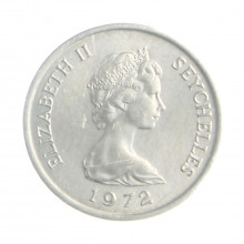 Moeda KM#17 1 Cent 1972 SOB 	Seicheles África FAO Alumínio Ø16mm 0,7gr.