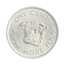 Moeda KM#17 1 Cent 1972 SOB 	Seicheles África FAO Alumínio Ø16mm 0,7gr.