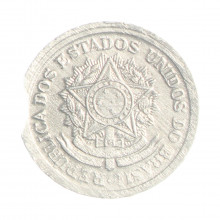Moeda V-257 10 Centavos 1956 MBC C/Sinais de Limpeza Alumínio Ø17mm 1gr.