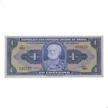 Cédula C-009 1 Cruzeiro 1944 Série 809 C/ Furo na Espessura de uma Agulha SOB
