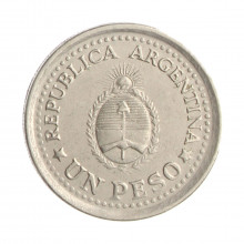 Moeda KM#58 1 Peso 1960 (1810) MBC Argentina América 150º Aniversário Revolução Maio Aço R Níquel Ø25,5mm 6,5gr.