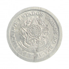 Moeda V-264 20 Centavos 1957 FC C/Leve Marca de Cunhagem Alumínio Ø19mm 1,4gr.