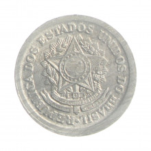 Moeda V-263 20 Centavos 1956 MBC Alumínio Ø19mm 1,4gr.