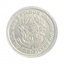 Moeda V-264 20 Centavos 1957 MBC C/Sinais de Limpeza Alumínio Ø19mm 1,4gr.
