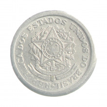 Moeda V-264 20 Centavos 1957 SOB/FC C/Leve Marca de Cunhagem Alumínio Ø19mm 1,4gr.