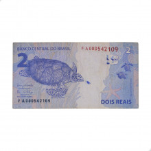 Cédula C-336 FA 2 Reais 2018 Escassa MBC - Henrique de C. Meirelles / Ilan Goldfajn