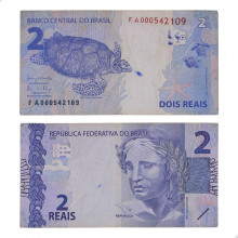 Cédula C-336 FA 2 Reais 2018 Escassa MBC - Henrique de C. Meirelles / Ilan Goldfajn