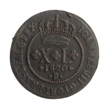 Moeda C-517 XL Réis 1820 R MBC Cobre Ø35mm 14,34gr.