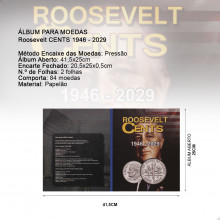 Álbum para Moedas Roosevelt Cents 1946 a 2029