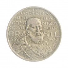 Moeda P-719 2000 Réis 1932 MBC Prata 0.500 Ø26mm 8gr.