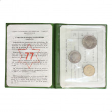 Estojo 3 Moedas 1975 Fabrica Nacional de Moneda Y Timbre Madrid 
