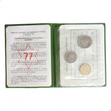 Estojo 3 Moedas 1975 Fabrica Nacional de Moneda Y Timbre Madrid 