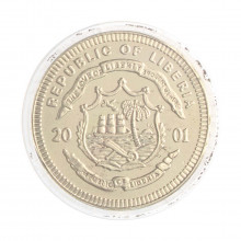 Moeda KM#New 10 Dollar 2001 FC Libéria África Presidentes dos EUA Cupro-Níquel Ø33,1mm 14,6gr.