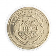 Moeda KM#New 10 Dollar 2001 FC Libéria África Presidentes dos EUA Cupro-Níquel Ø33,1mm 14,6gr.