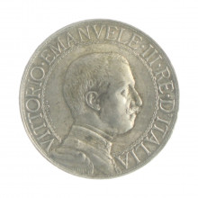 Moeda KM#45 1 Lira  1913  MBC+ Itália Europa   Prata 0.835 Ø23mm 5gr.