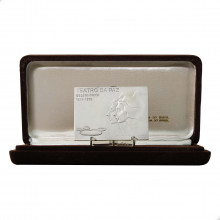 Medalha 04P Centenário do Teatro da Paz - Belém - Pará 1978 FC Brasil América Prata 0.900 Ø70x52mm 113gr.