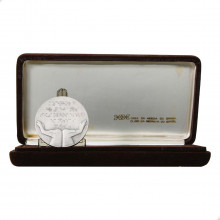 Medalha 150 Anos da 1ª Publicação do Sistema Braille 1979 FC Brasil América Prata 0.900 Ø50mm 64gr.