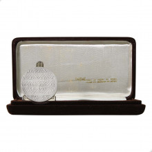 Medalha Sesquicentenário do Nascimento de José de Alencar 1979 FC Brasil América Prata 0.900 Ø50mm 64gr.