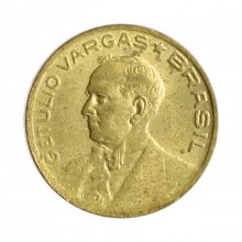 Moeda V-182 10 Centavos 1946 MBC/SOB S/ Sigla Bronze Alumínio Ø17mm 3gr.*