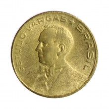 Moeda V-181a 10 Centavos 1945 SOB/FC S/Sigla Bronze Alumínio Ø17mm 3gr.