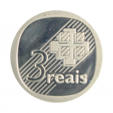Moeda P-732 3 Reais 1995 FC 30 Anos Banco Central Do Brasil Prata 0.925 Ø28mm 11,5gr.