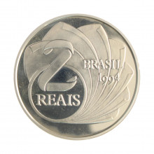 Moeda P-730 2 Reais 1994 SOB/FC 300 Anos da Casa da Moeda do Brasil Prata 0.925 Ø40mm 27gr.