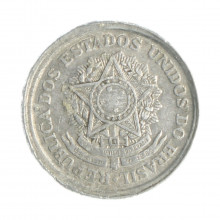 Moeda V-265 20 Centavos 1958 MBC Alumínio Ø19mm 1,4gr.