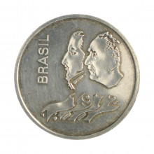 Moeda P-724 20 Cruzeiros 1972  MBC/SOB  Sesquicentenário da Independência Prata 0,9 Ø34,1mm 18,04gr. *