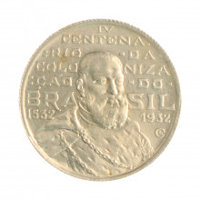 Moeda P-719 2000 Réis 1932 SOB/FC Prata 0.500 Ø26mm 8gr.*