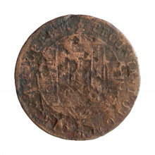 Moeda C-549 37,5 Réis 1818 M UTG Data Difícil Cobre Ø30mm 7,17gr.