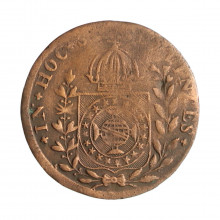 Moeda C-586 20 Réis 1830 R BC/MBC Cobre Ø30mm 7,17gr.