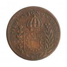Moeda C-586 20 Réis 1830 R BC/MBC Cobre Ø30mm 7,17gr.