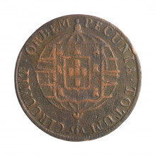 Moeda C-519 XL Réis 1822 R MBC Cobre Ø35mm 14,34gr.