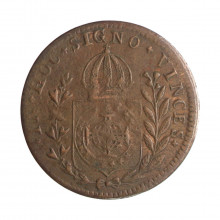 Moeda C-585 20 Réis 1829 R MBC+ Cobre Ø30mm 7,17gr.