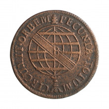 Moeda C-414 XL Réis 1814 B MBC Cobre Ø35mm 14,34gr.