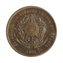Moeda B-801 20 Réis 1895 MBC Bronze Ø25mm 7gr.*